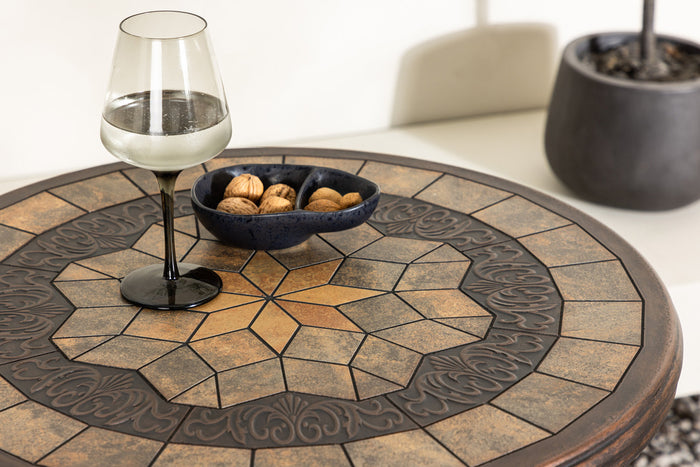 Fjôrd - Cafétafel Bruin Metaal - 60x60x66cm - Leiria