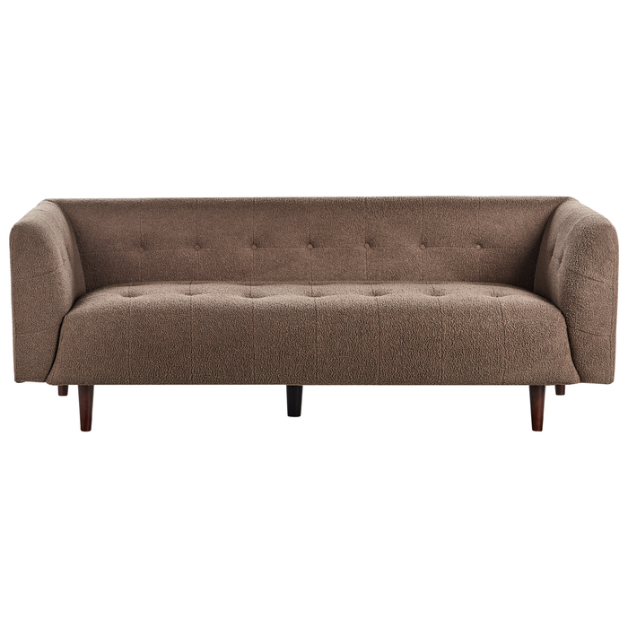 Beliani - BYSKE - Driezitsbank - Bruin - Bouclé