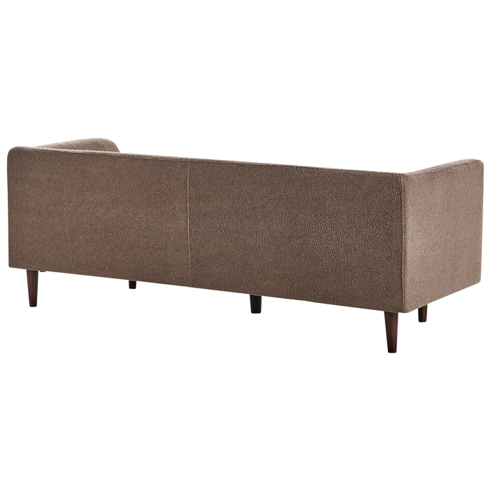 Beliani - BYSKE - Driezitsbank - Bruin - Bouclé