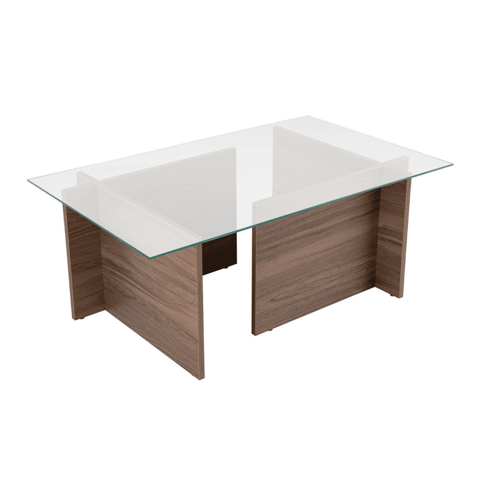 Calicosy - Salontafel met glazen blad L105 cm - NOAH