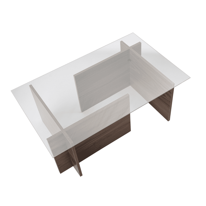 Calicosy - Salontafel met glazen blad L105 cm - NOAH