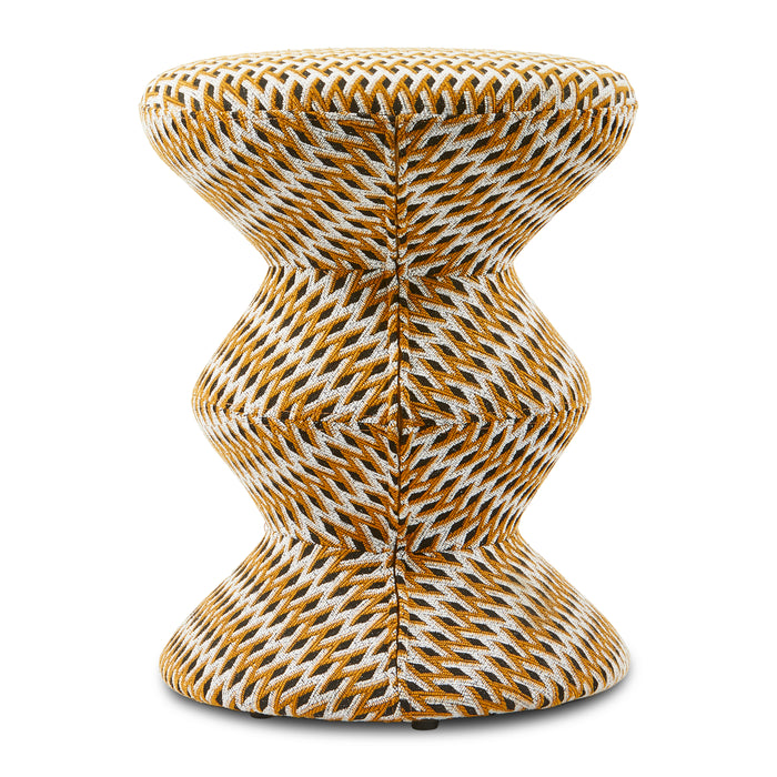 POLSPOTTEN Zig Zag Kruk - Oker