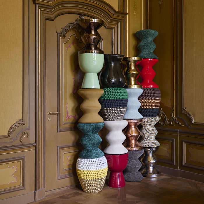 POLSPOTTEN Zig Zag Kruk - Beige