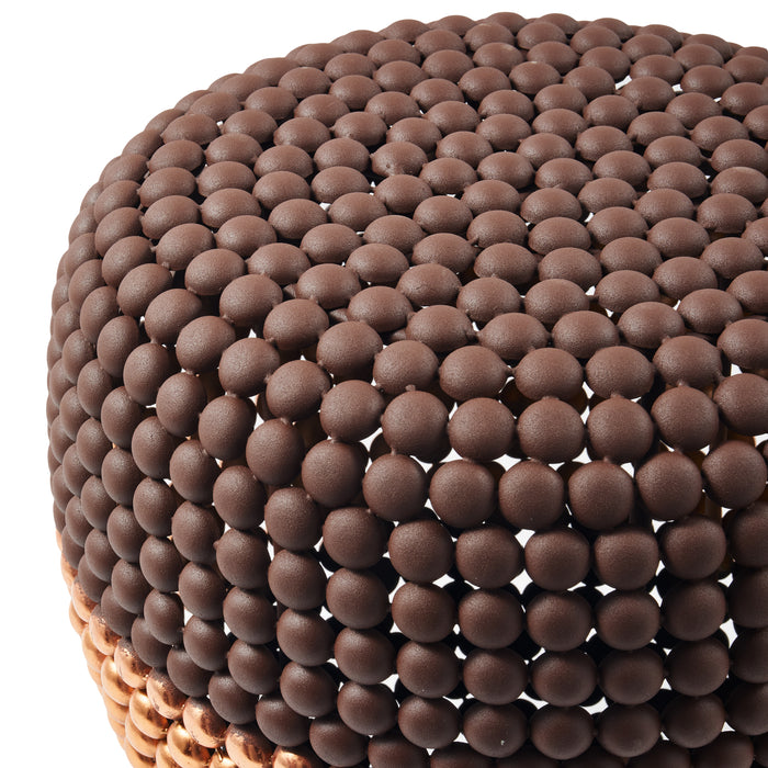 POLSPOTTEN Dot Kruk/Bijzettafel - Bruin / Koper / Zwart