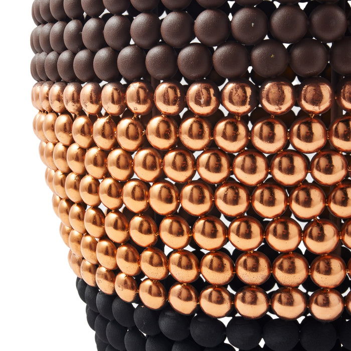 POLSPOTTEN Dot Kruk/Bijzettafel - Bruin / Koper / Zwart