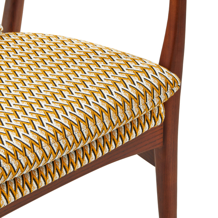 POLSPOTTEN Peggy Loungestoel - Oker / Wit