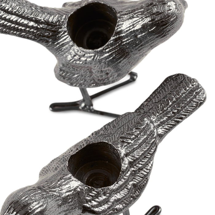 POLSPOTTEN Flock Of Birds Kandelaar Set van 2 - Donkergrijs