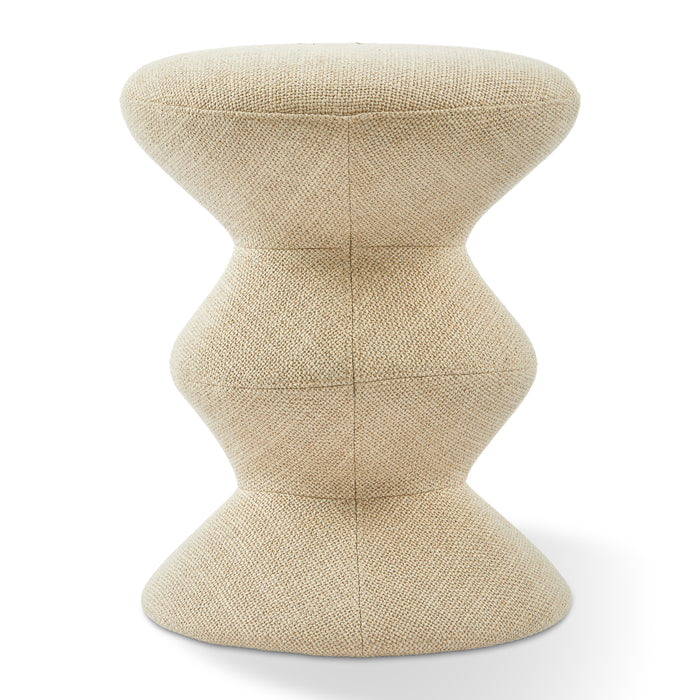 POLSPOTTEN Zig Zag Kruk - Beige