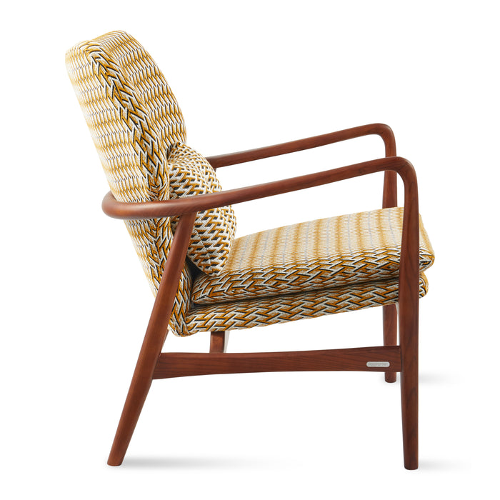 POLSPOTTEN Peggy Loungestoel - Oker / Wit