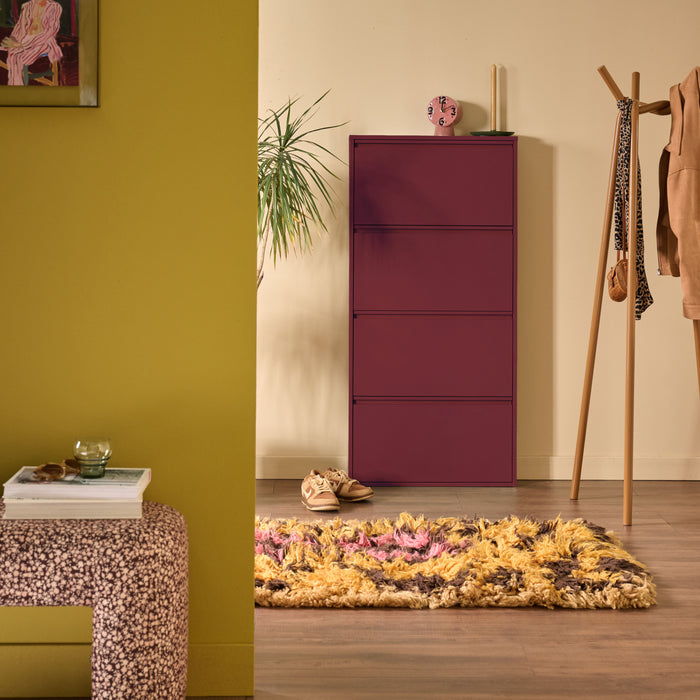 by fonQ Klip Schoenenkast - 4 Vakken - Bordeaux