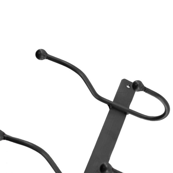 Vtw Living - Kapstok 5 haken - Metaal - Zwart - 50 x 15.5 x 6 cm