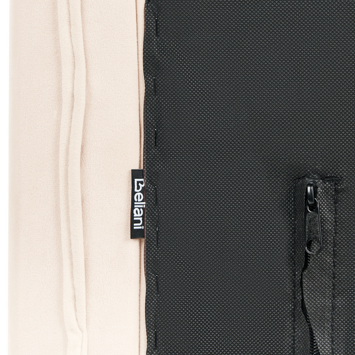 Beliani-LUBBON -Bed met opbergruimte-Crème wit-160 x 200 cm-Fluweel