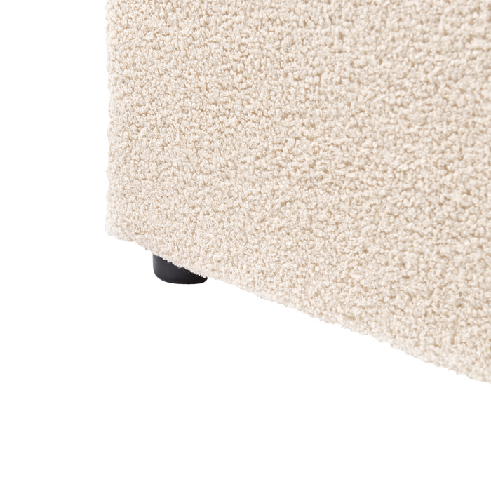 Beliani-LAVAUR-Bed met opbergruimte-Beige-160 x 200 cm-Bouclé
