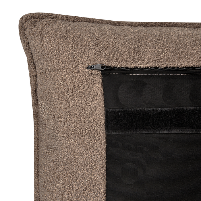 Beliani-BAJONNA-Bed met opbergruimte-Bruin-180 x 200 cm-Bouclé