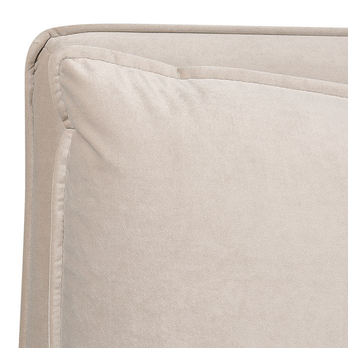 Beliani-BAJONNA-Bed met opbergruimte-Beige-160 x 200 cm-Fluweel