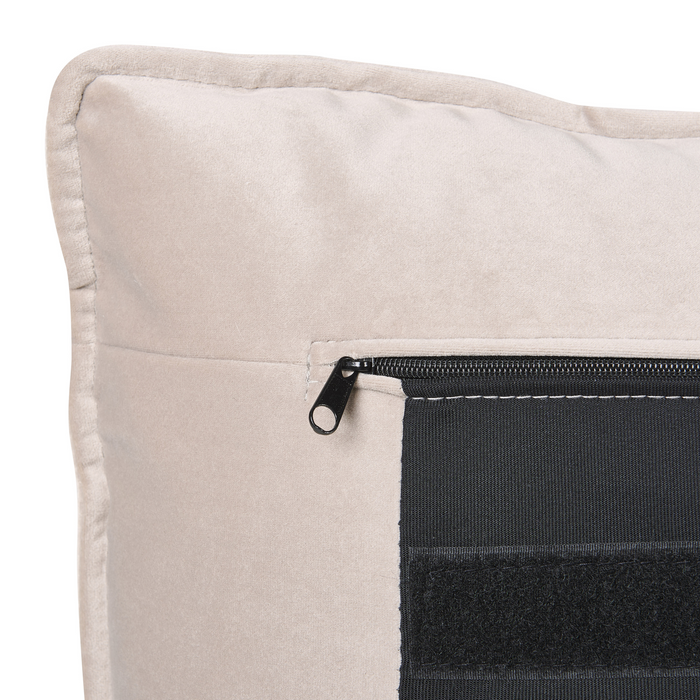 Beliani-BAJONNA-Bed met opbergruimte-Beige-160 x 200 cm-Fluweel