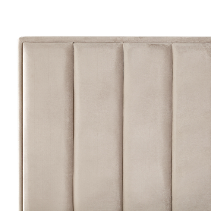 Beliani-SEZANNE -Bed met opbergruimte-Taupe-160 x 200 cm-Fluweel
