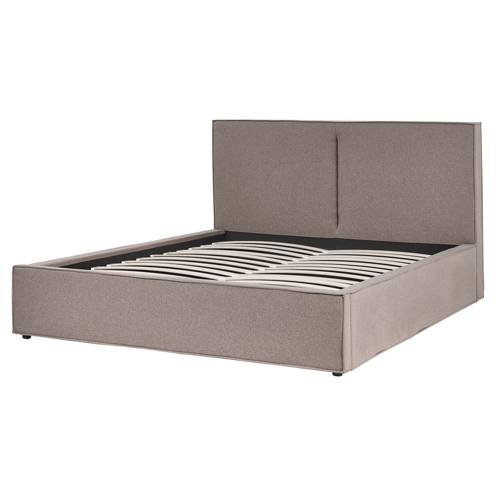 Beliani - MOISSAC - Bed - Taupe - 160 x 200 cm - Polyester
