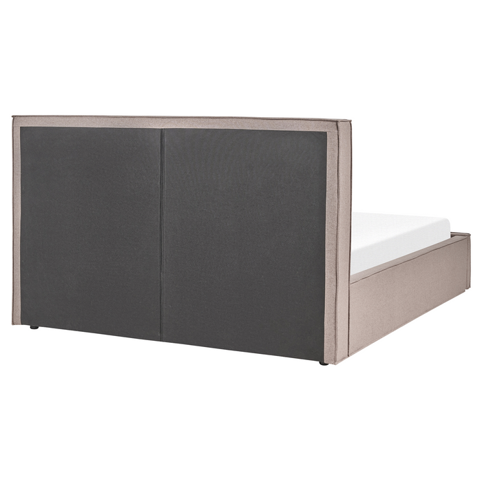 Beliani - MOISSAC - Bed - Taupe - 160 x 200 cm - Polyester