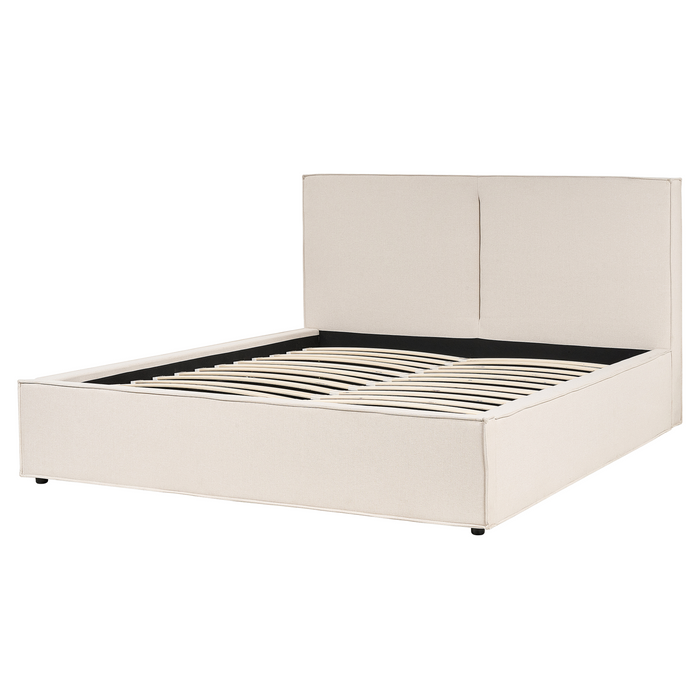 Beliani - MOISSAC - Bed - Beige - 160 x 200 cm - Polyester