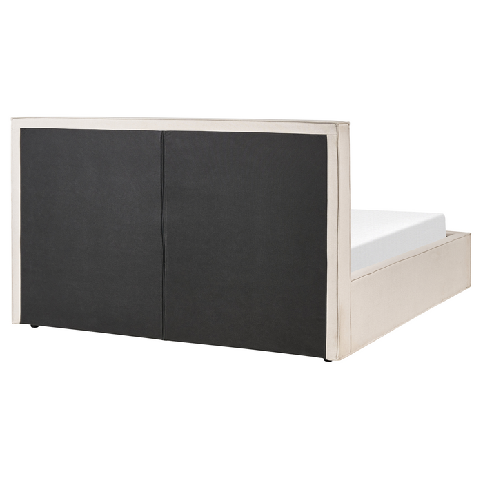 Beliani - MOISSAC - Bed - Beige - 160 x 200 cm - Polyester