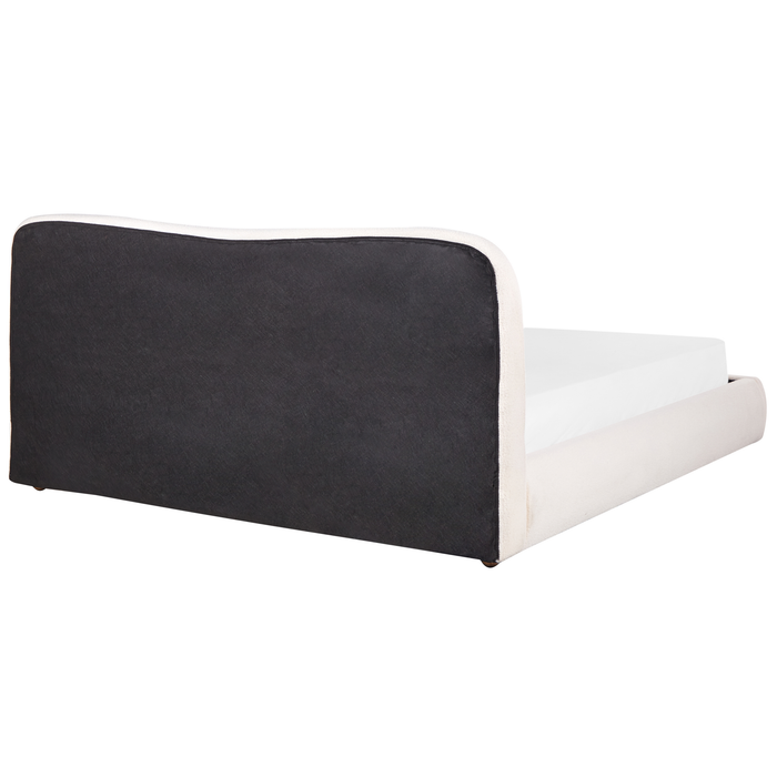 Beliani-BLAGNAC-Bed met opbergruimte-Gebroken wit-180 x 200 cm-Bouclé