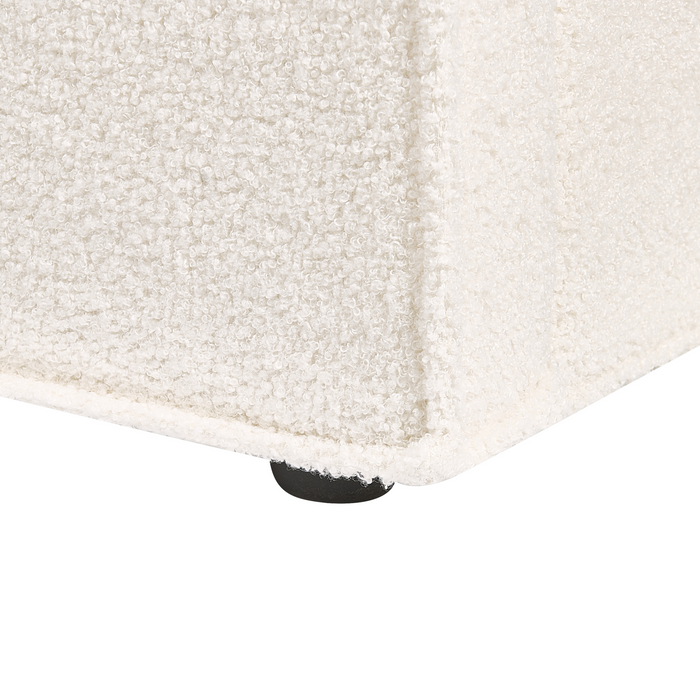 Beliani-MOISSAC-Tweepersoonsbed-Gebroken wit-160 x 200 cm-Polyester