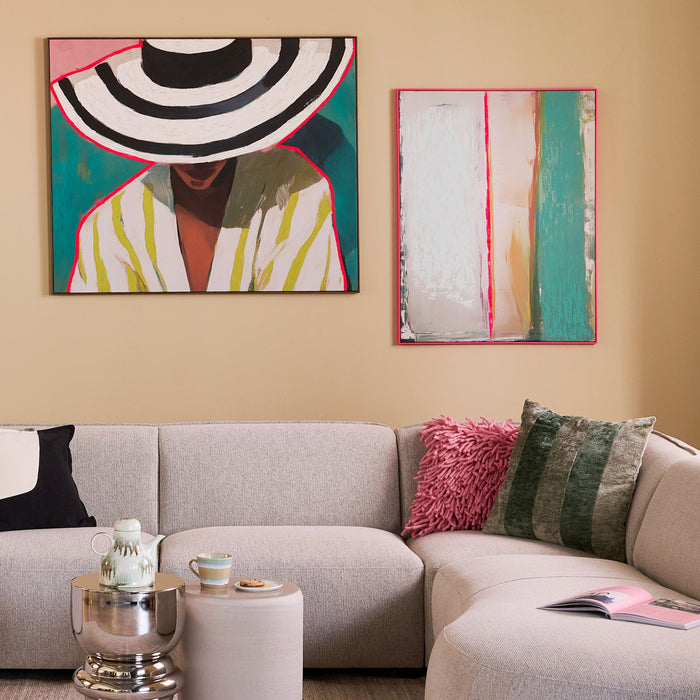 by fonQ Linen Grace Schilderij 100 x 120 cm - Walnoot