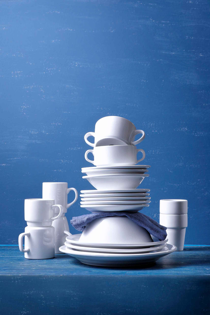 Mammoet - Budgetline - Soepkom - 6 stuks - 30 cl - Wit - Porselein