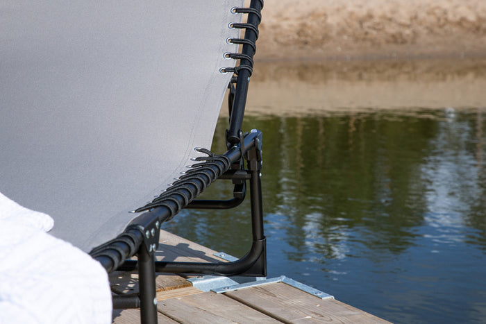 Fjôrd - Ligstoel Grijs Stof - 190x60x82cm - Majken