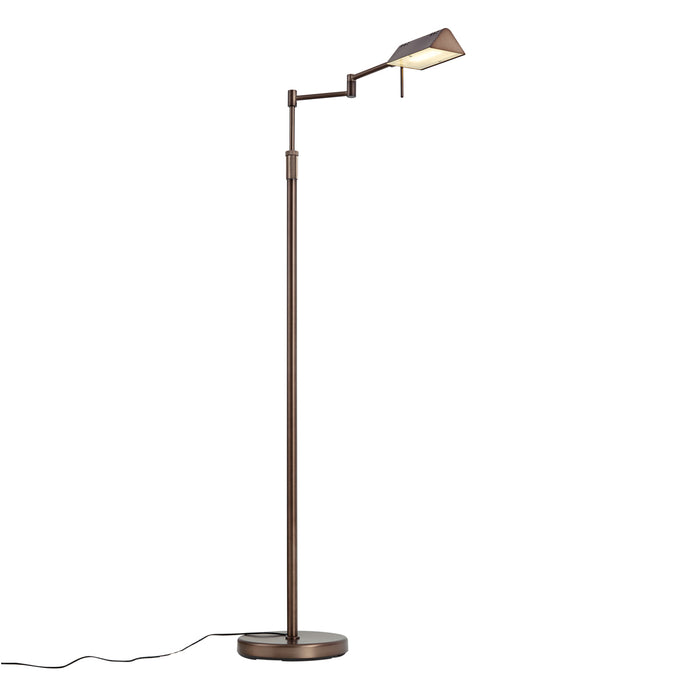 QAZQA Design vloerlamp donker brons incl. LED met touch dimmer -