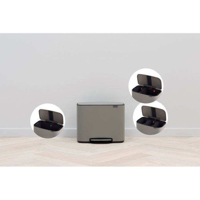 Brabantia Bo Pedaalemmer 34 Liter (11+23 Liter)
