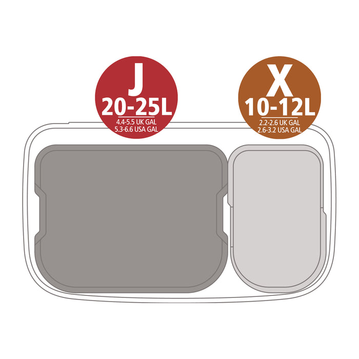 Brabantia Bo Pedaalemmer 34 Liter (11+23 Liter)