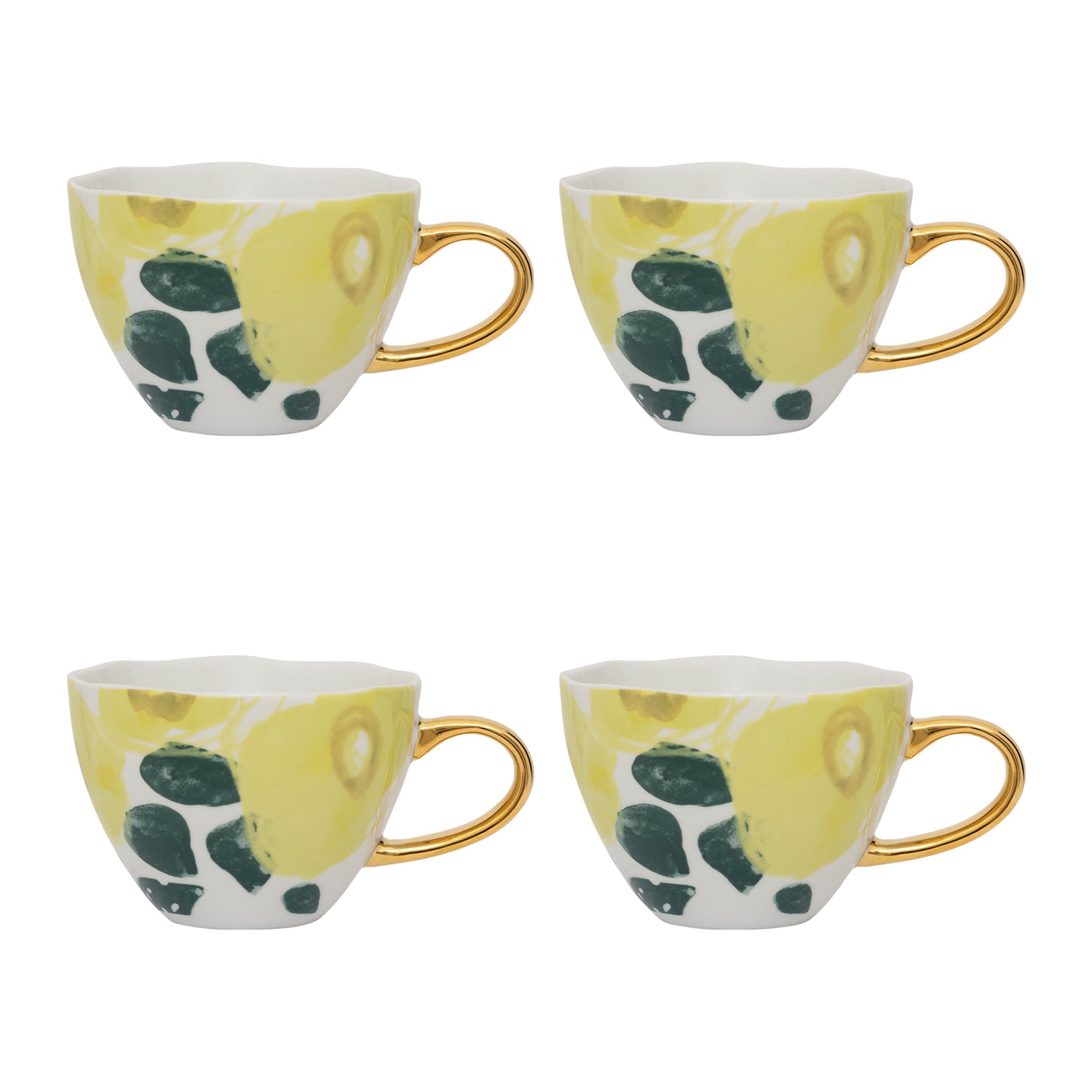 Urban Nature Culture Good Morning Cappuccino / Theekop - Floral Art Limelight - 4 st.