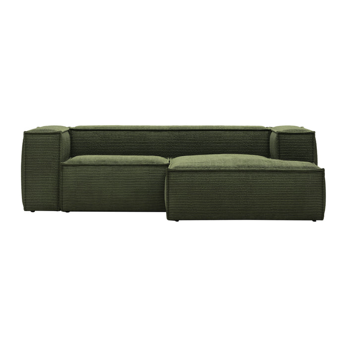 Kave Home Blok Chaise Longue Rechts - Donkergroen - Rib
