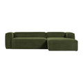 Kave Home Blok Chaise Longue Rechts - Donkergroen - Rib