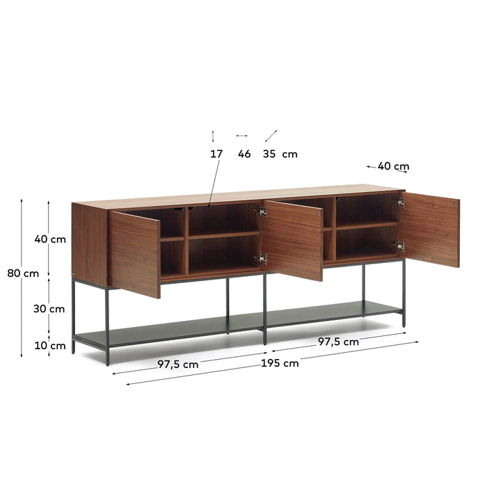 Kave Home Vedrana Dressoir - Walnoot