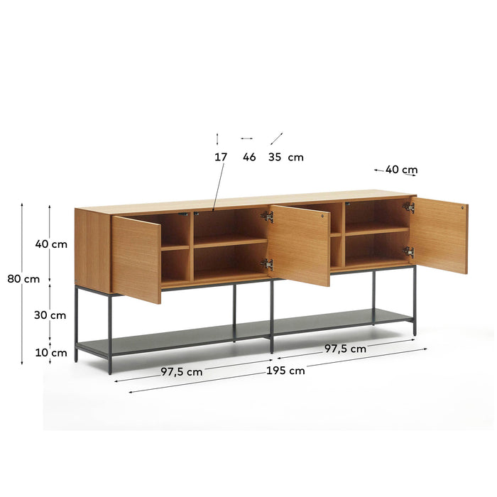 Kave Home Vedrana Dressoir - Eiken