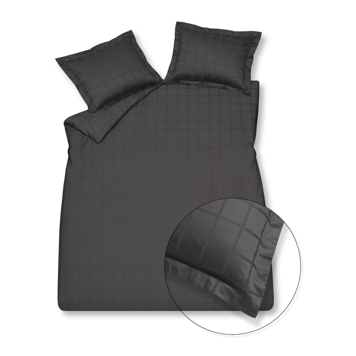 Vandyck Home 78 Dekbedovertrek 140 x 200/220 - Off Black