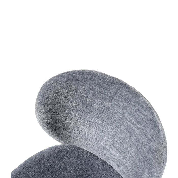 WOOOD Femke Eetkamerstoel - Chenille - Blauw