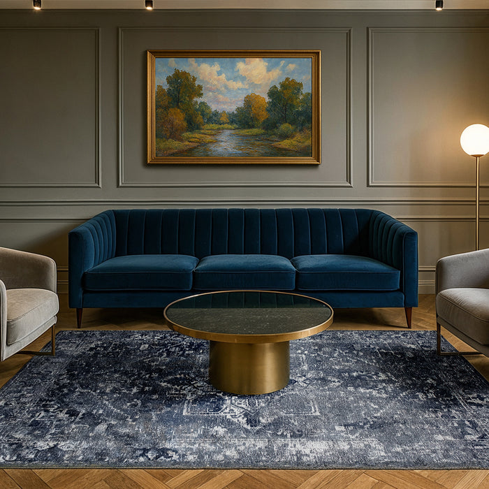 Lola & Moi Heris Vloerkleed - Deep Blue - 240 x 340 cm