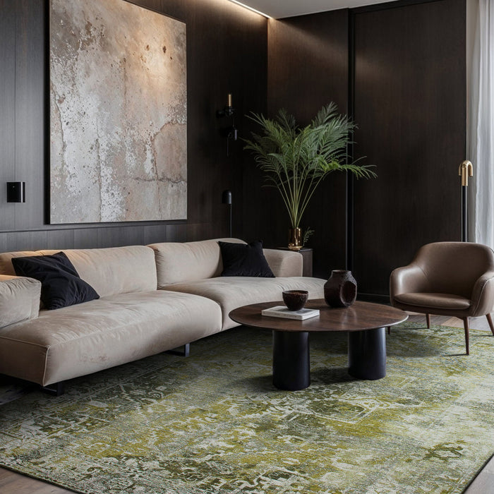 Lola & Moi Heris Vloerkleed - Olive - 140 x 200 cm