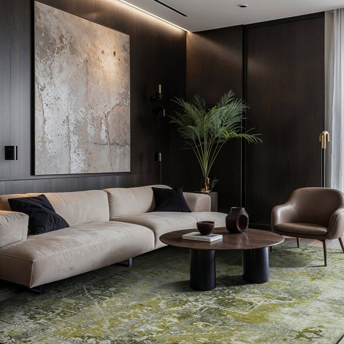 Lola & Moi Heris Vloerkleed - Olive - 240 x 340 cm