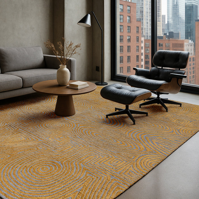 Lola & Moi Tabasco Vloerkleed - Gold Stone - 140 x 200 cm