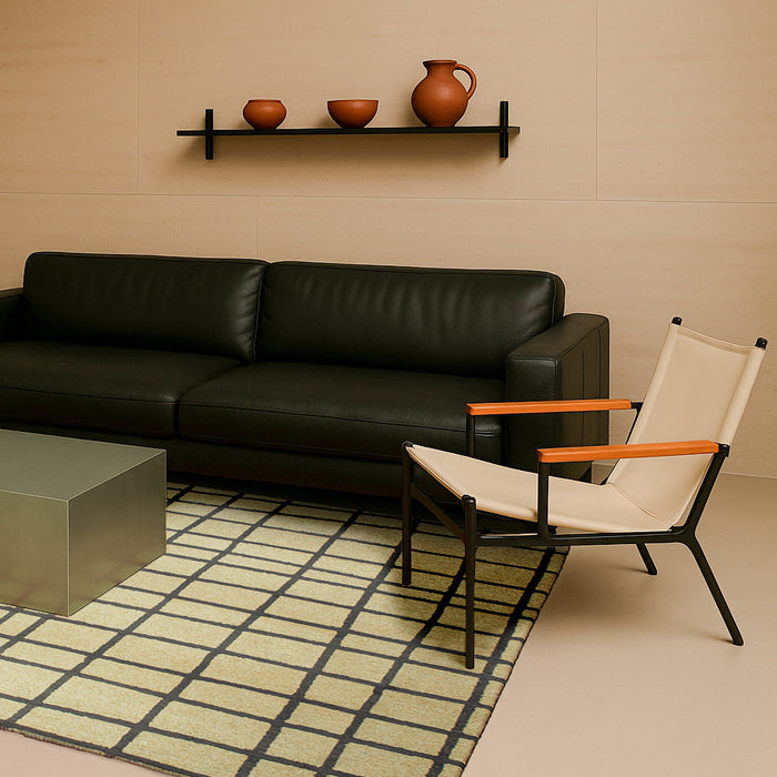 Lola & Moi Caro Vloerkleed - Creamy Black - 170 x 240 cm