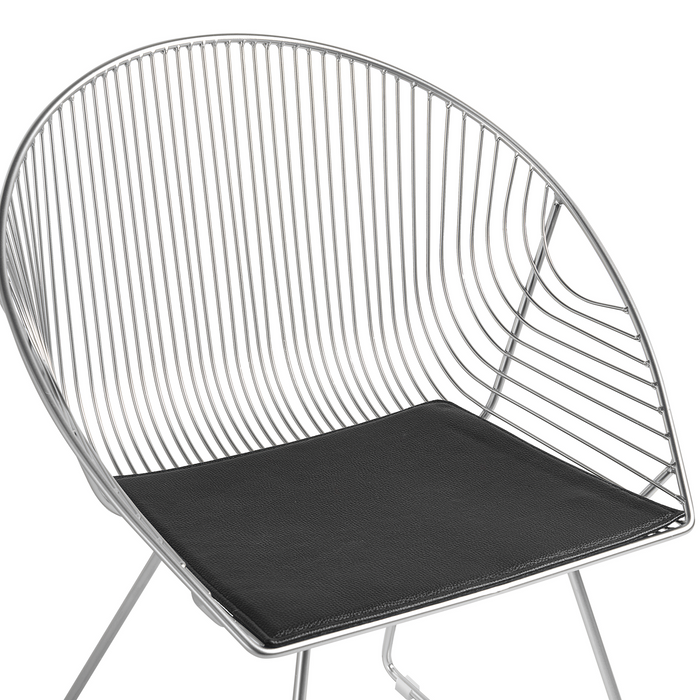 Beliani - AURORA - Eetkamerstoel - Zilver - Staal