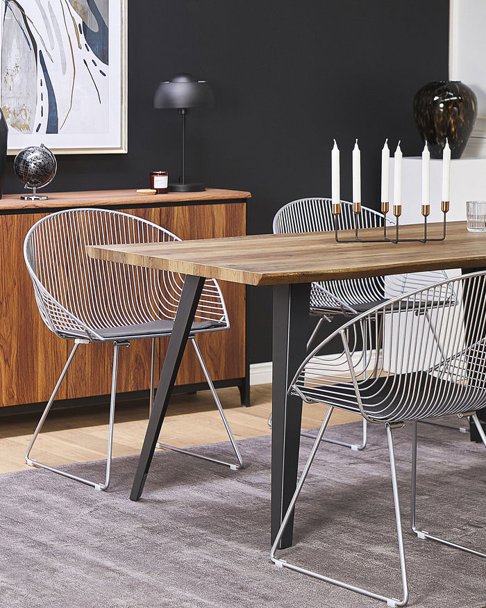 Beliani - AURORA - Eetkamerstoel - Zilver - Staal