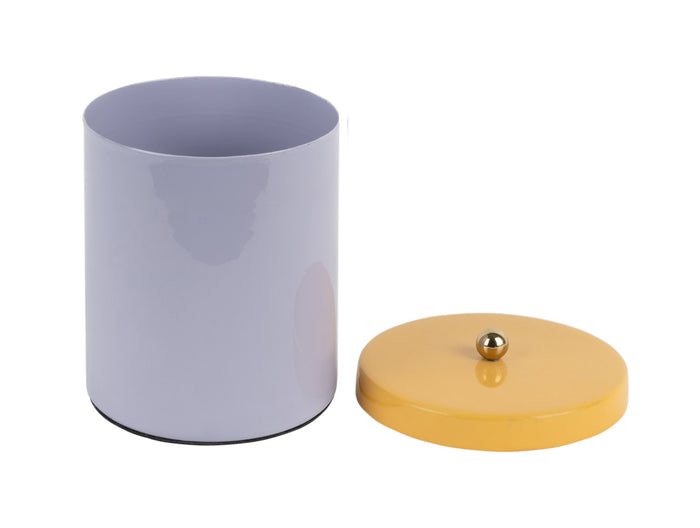 Present Time - Storage Jar Double Funky Small - Paars & Geel