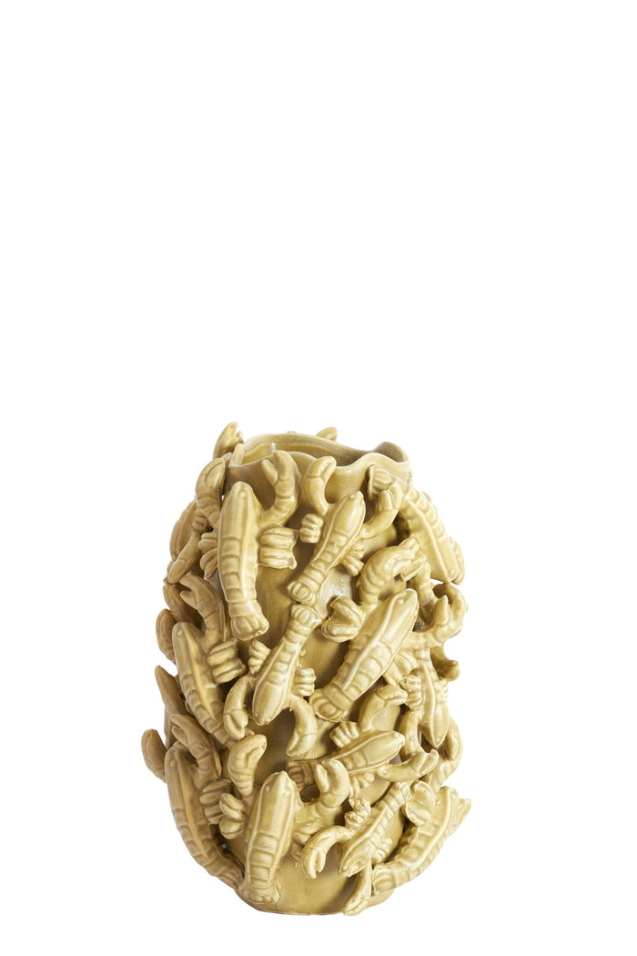 Light & Living - Vaas LOBSTER - 21x20x31 cm - Groen