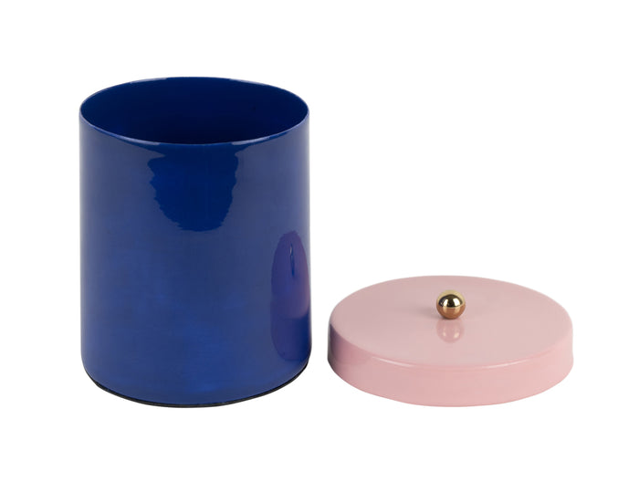 Present Time - Storage Jar Double Funky Small - Blauw & Roze